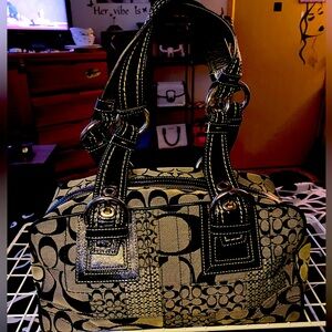 Coach Signature Patchwork Soho Satchel in beautiful condition.